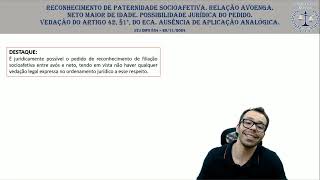 STJ INFO 834 paternidade socioafetiva e adoção [upl. by Yseult]