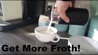 How to Get More Froth from Your Nespresso Coffee Aeroccino  Nespresso tips and help [upl. by Koralie617]